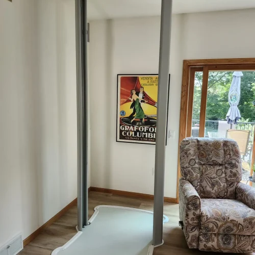 Photograph of an elevator lift installation done by Adaptive Remodeling Solutions.